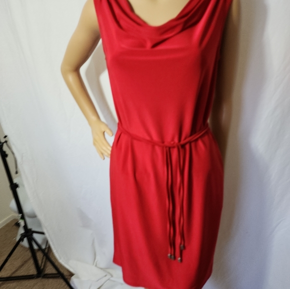 DANA BUCKMAN Red Jersey dress - Picture 3 of 10